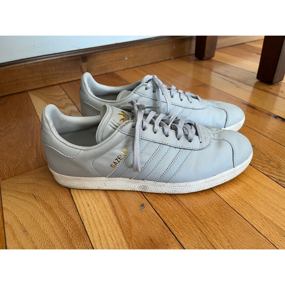 Adidas Gazelle Original Size 10.5‎ Woman's Grey/Grey/Gold Metallic Casual Shoe